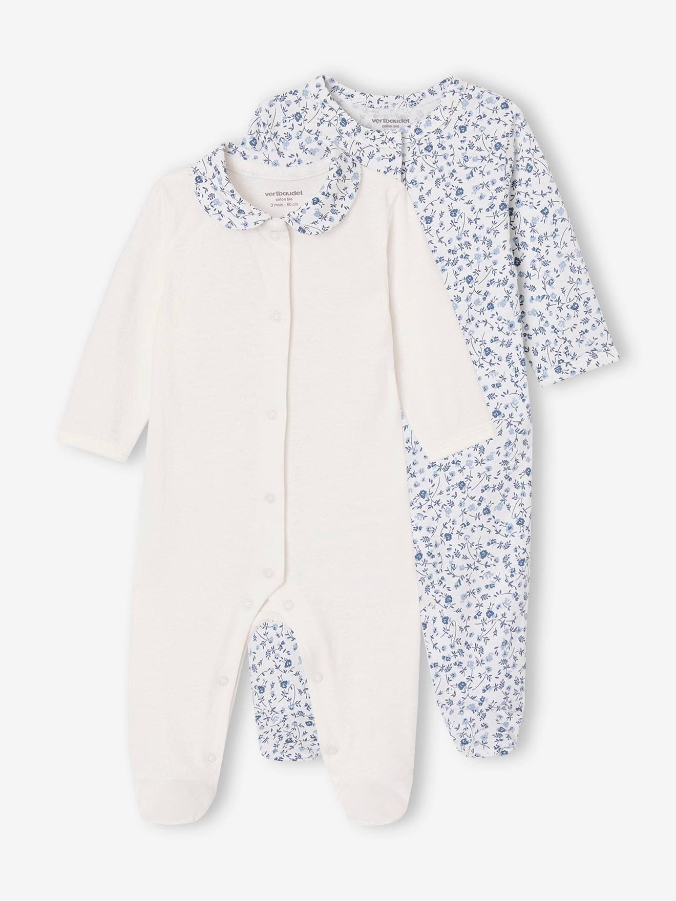 Lot de 2 pyjamas fleuris — Vertbaudet