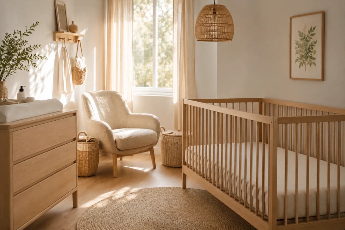 Chambre de bébé : créer un cocon naturel et minimaliste