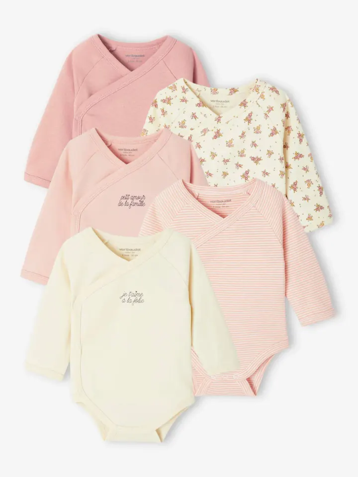 Photo : Lot de 5 bodies naissance rose pâle